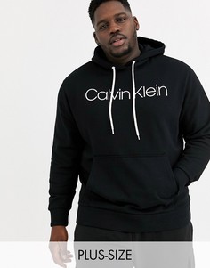 Худи черного цвета с логотипом на груди Calvin Klein-Черный