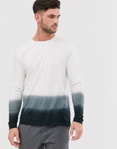 Белый лонгслив в полоску с эффектом омбре Jack & Jones Originals