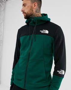 Темно-зеленое худи на молнии The North Face Mountain Lite-Зеленый