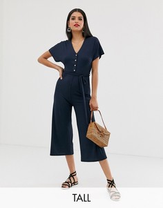 Темно-синий комбинезон в рубчик New Look Tall