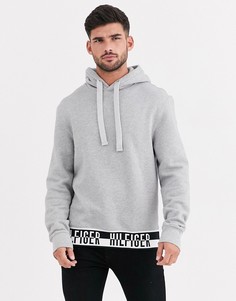 Худи в рубчик с логотипом Tommy Hilfiger-Серый