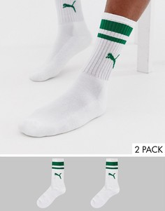 Комплект из 2 пар носков с логотипом Puma-Зеленый