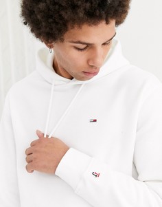 Худи белого цвета классического кроя с логотипом Tommy Jeans-Белый