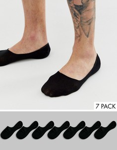 Набор из 7 пар носков-невидимок Only & Sons-Черный