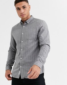 Серая рубашка в полоску River Island-Серый
