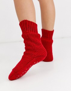 Красные блестящие носки Calvin Klein-Красный