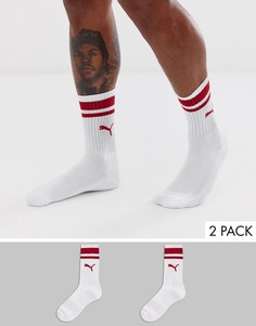 Комплект из 2 пар красных носков с логотипом Puma-Красный