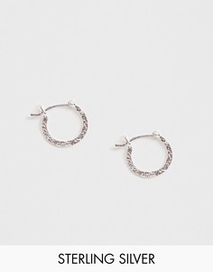 Серебряные серьги-кольца ASOS DESIGN-Серебряный