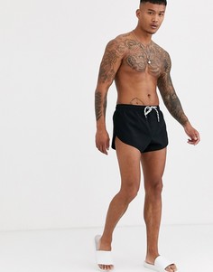Черные короткие шорты для плавания ASOS DESIGN-Черный