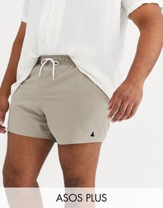 Серые короткие шорты для плавания ASOS DESIGN Plus-Серый