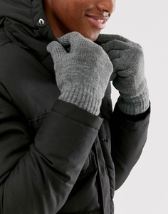 Серые перчатки Only & Sons-Серый