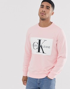 Свитшот с логотипом-монограммой Calvin Klein Jeans-Розовый