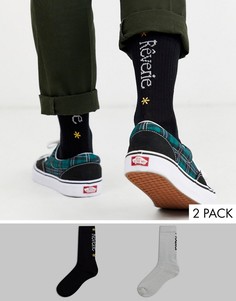 Комплект из 2 пар носков с принтом ASOS DESIGN-Мульти