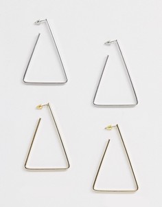 Комплект из 2 серег-колец Missguided-Мульти