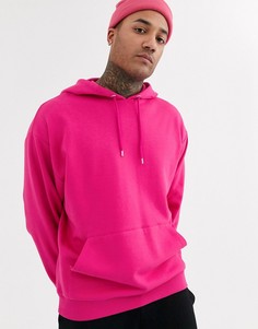 Oversize-худи розового цвета ASOS DESIGN-Розовый