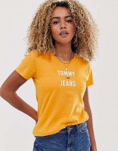 Футболка с квадратным логотипом Tommy Jeans-Желтый