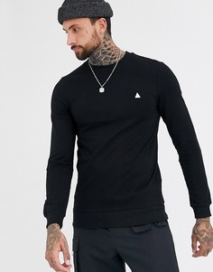 Черный обтягивающий свитшот ASOS DESIGN