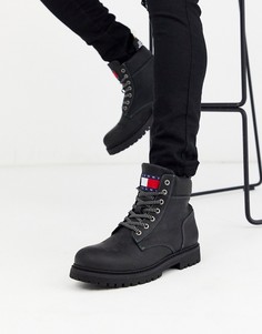 Черные ботинки на шнуровке Tommy Hilfiger-Черный