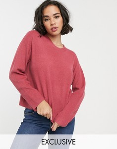Свободный джемпер в рубчик Bershka-Розовый