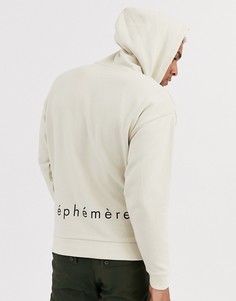 Бежевое oversize-худи с принтом ASOS DESIGN-Бежевый