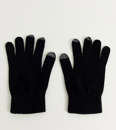 Черные перчатки для сенсорных гаджетов из овечьей шерсти Glen Lossie-Черный
