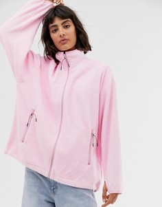 Розовая флисовая куртка Weekday-Розовый