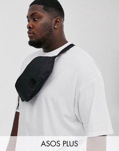Черная сумка-кошелек на пояс ASOS DESIGN Plus-Черный