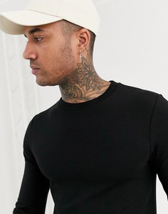 Черный обтягивающий свитшот ASOS DESIGN