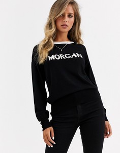 Черный джемпер с узором Morgan