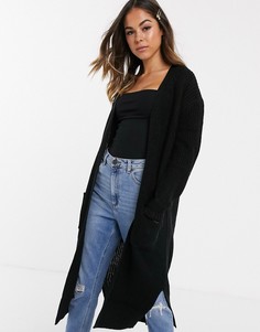 Черный кардиган с карманами New Look