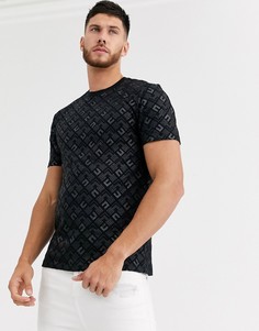 Черная футболка с принтом River Island-Черный