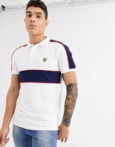 Футболка-поло со вставками Lyle & Scott-Белый