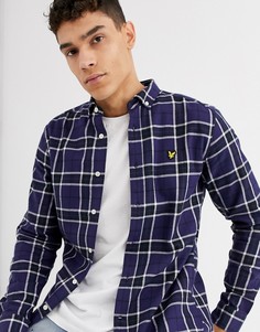 Фланелевая рубашка в клетку Lyle & Scott-Темно-синий