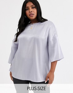 Свободный топ из органзы Glamorous Curve-Серый