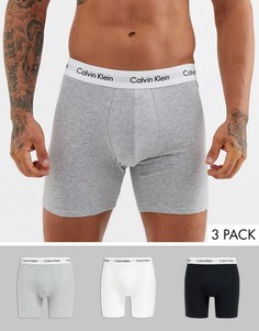 Набор из 3 хлопковых боксеров-брифов Calvin Klein-Мульти