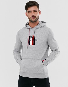 Серый худи с логотипом-флагом Tommy Hilfiger