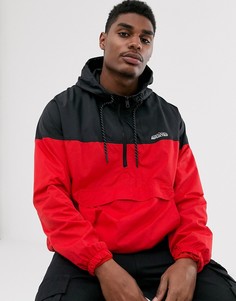 Красная ветровка с воротом на молнии Bershka-Красный