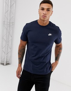 Темно-синяя футболка Nike Club AR4997-410-Темно-синий