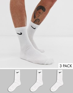 Набор из 3 пар белых носков Nike Training-Белый