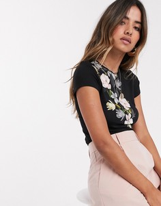 Приталенная футболка с принтом Ted Baker-Черный
