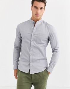 Серая оксфордская рубашка с длинными рукавами Topman-Серый
