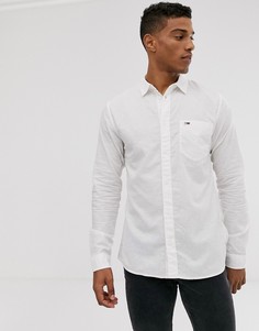 Рубашка с длинным рукавом из ткани с добавлением льна Tommy Jeans-Белый