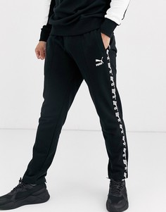 Черные джоггеры с кантом Puma-Черный