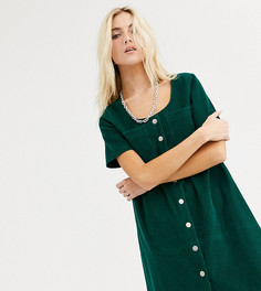 Свободное вельветовое платье мини Reclaimed Vintage-Оранжевый