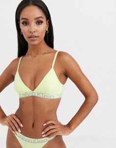 Желтый бюстгальтер без подкладки с треугольными чашечками Calvin Klein