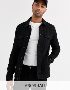 Черная джинсовая куртка ASOS DESIGN Tall-Черный