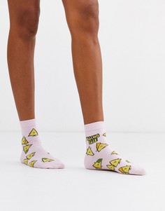 Носки с рисунком начо ASOS DESIGN-Розовый