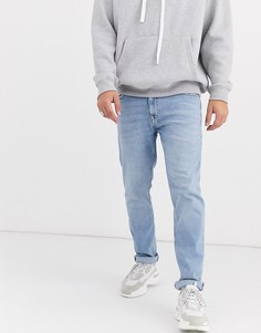 Светло-синие джинсы слим Bershka-Синий