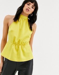 Топ цвета охры с бантом Topshop-Желтый