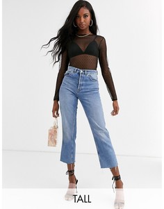 Черное боди с сетчатыми вставками Missguided Tall-Черный